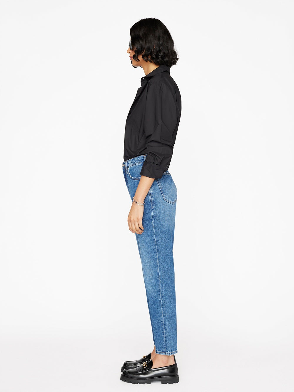 Frame Le High N Tight Wide Leg Jeans in Stearnlee good